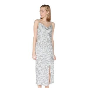 NWT: Floral, cowl neck dress